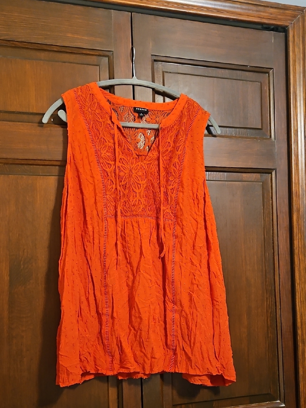 Torrid Orange Sleeveless Shirt
